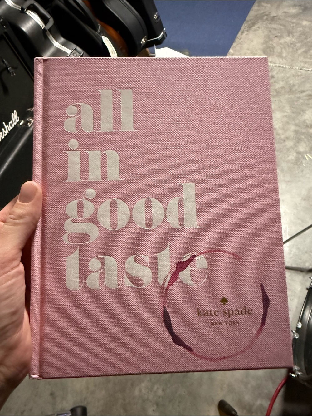 kate spade pink "All In Good Taste" Decorative Coffee Table Book